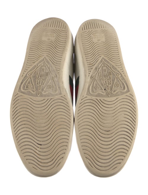 Gucci Web Accent Leather Sneakers