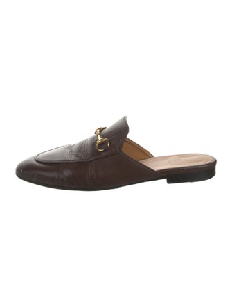 Gucci Horsebit Accent Leather Mules