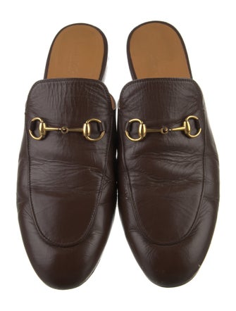 Gucci Horsebit Accent Leather Mules