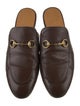 Gucci Horsebit Accent Leather Mules