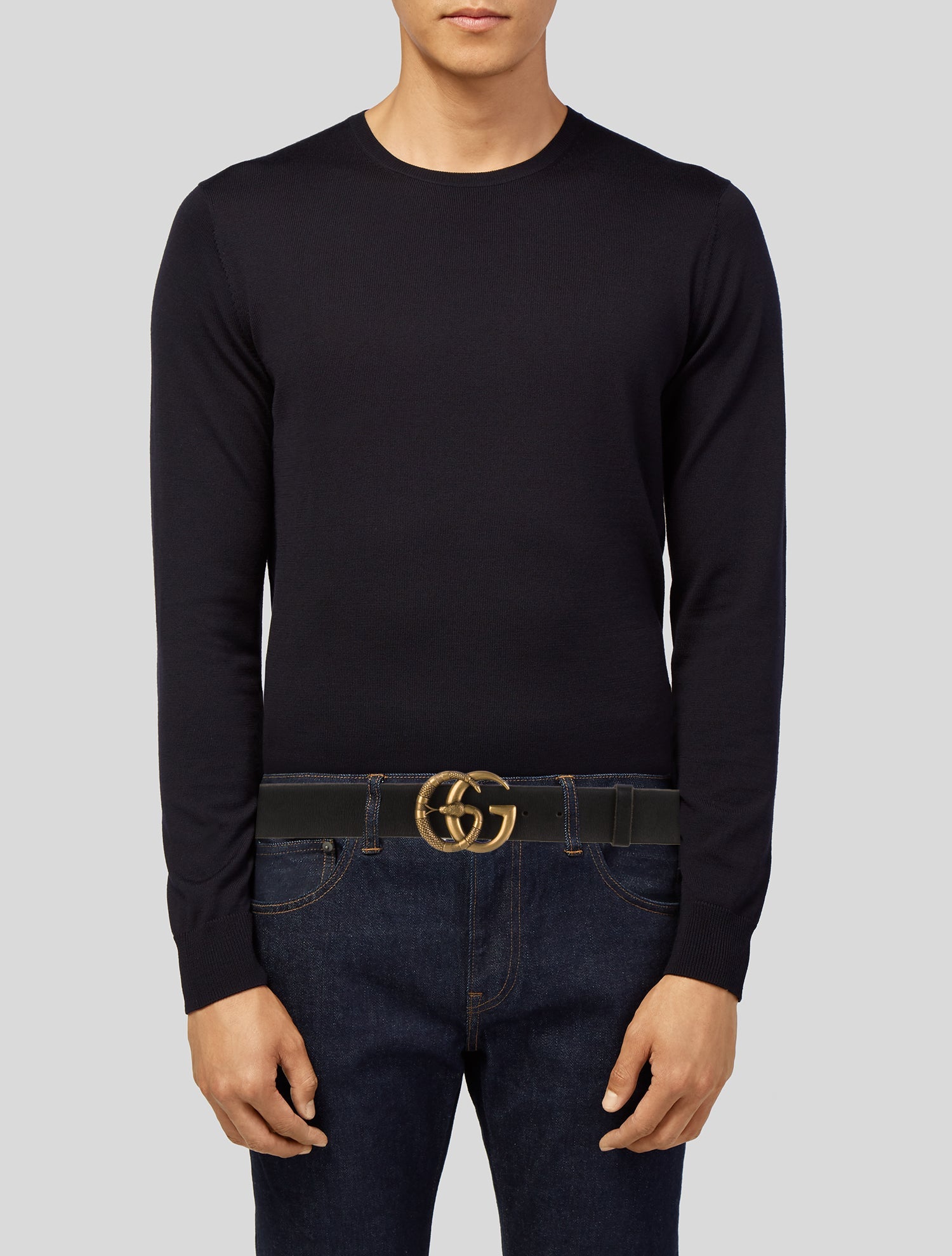 Gucci Double G Logo Leather Belt Kit