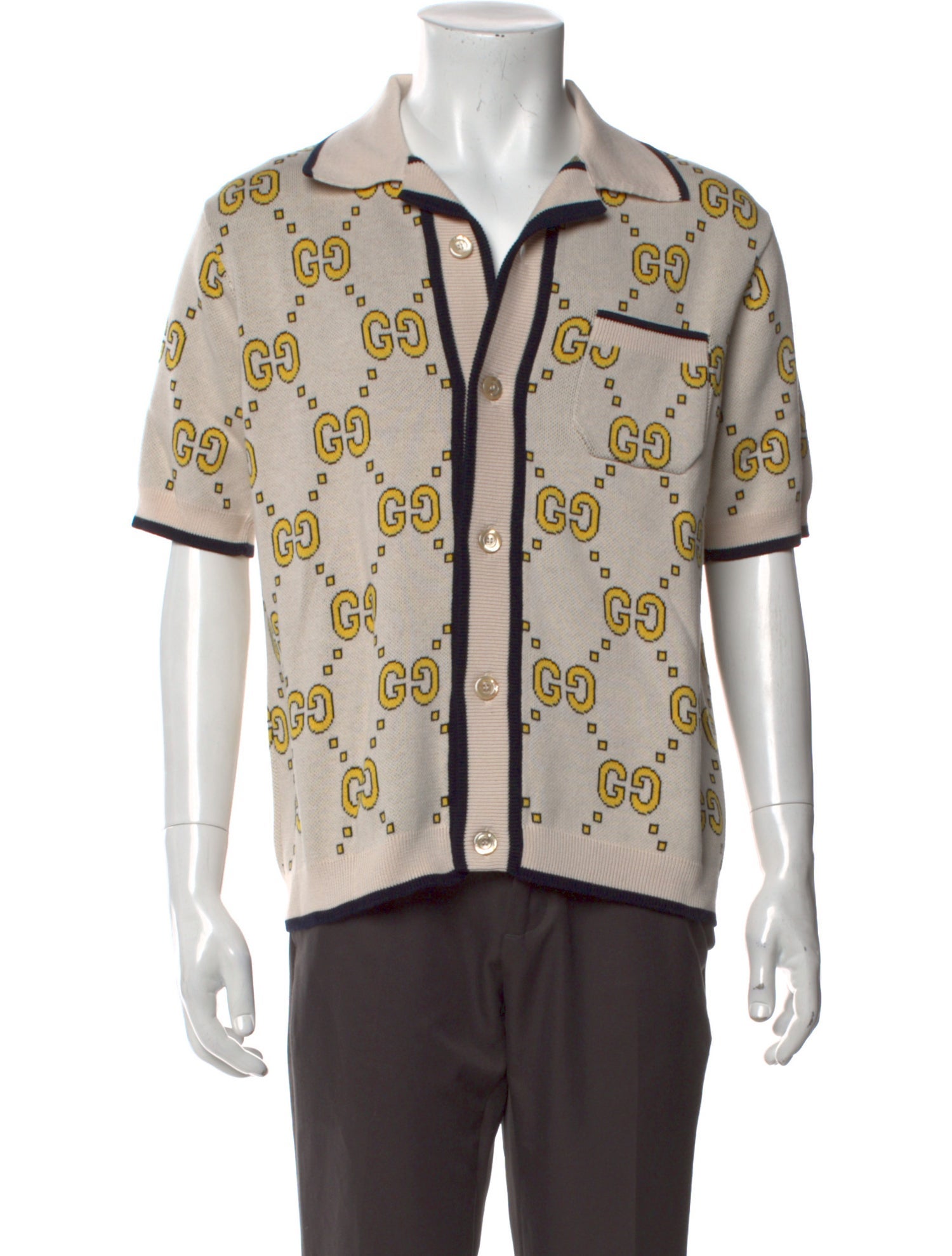 Gucci GG Logo Collar Polo Shirt