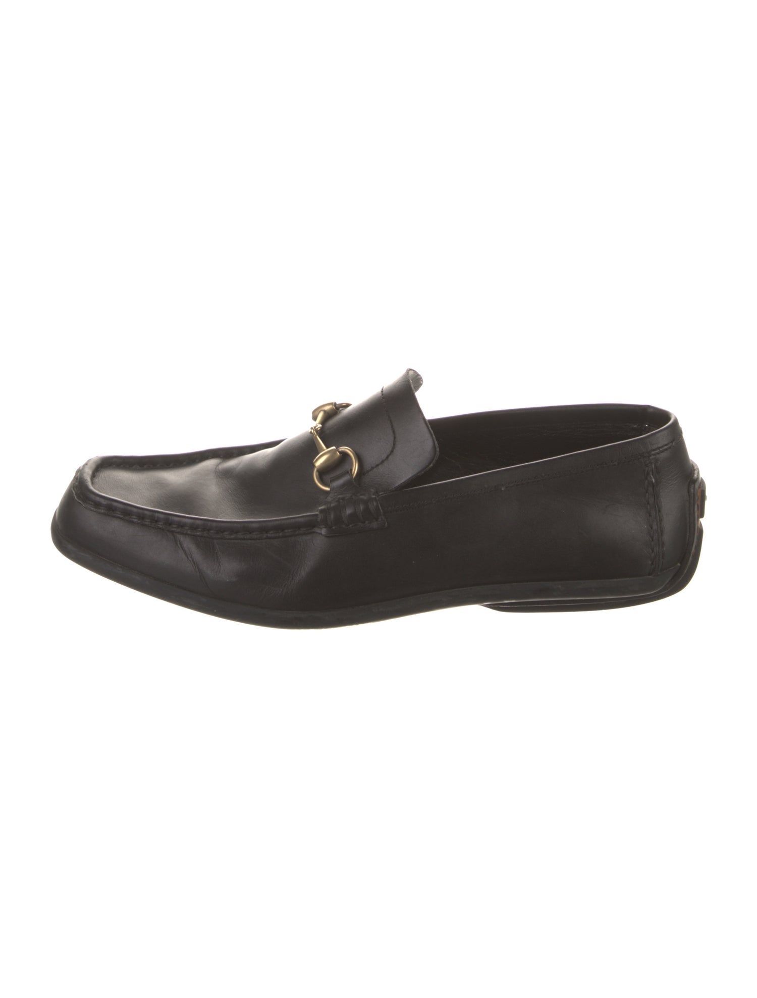 Gucci Horsebit Accent Leather Loafers
