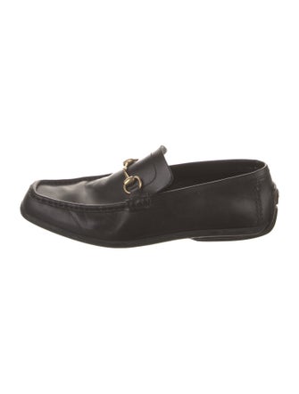 Gucci Horsebit Accent Leather Loafers