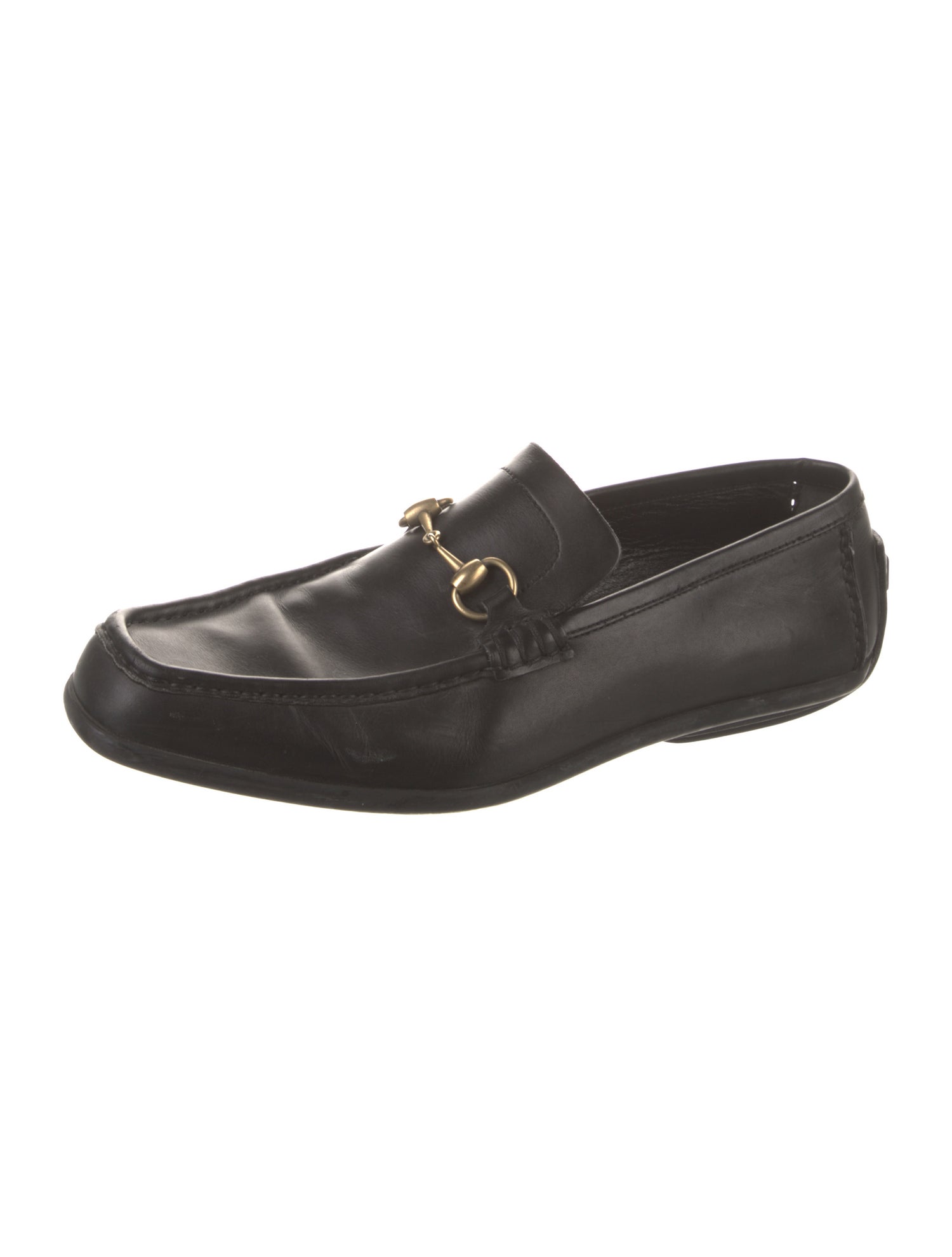 Gucci Horsebit Accent Leather Loafers