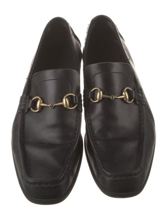 Gucci Horsebit Accent Leather Loafers