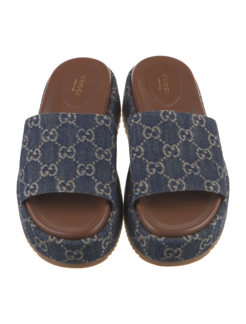 Gucci GG Denim Denim Slides