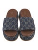 Gucci GG Denim Denim Slides