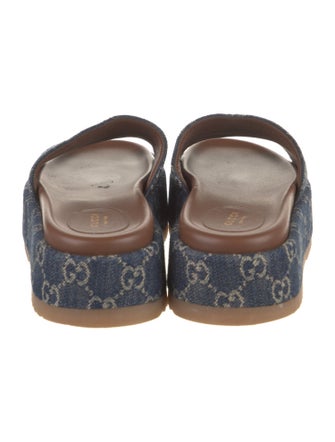 Gucci GG Denim Denim Slides
