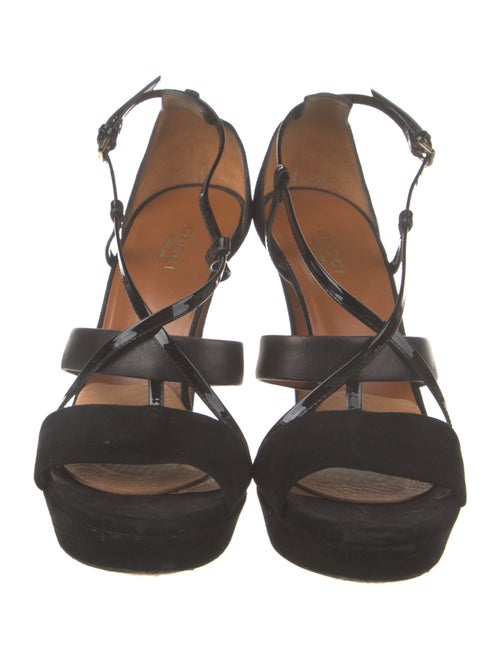 Gucci Suede Slingback Sandals