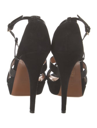 Gucci Suede Slingback Sandals