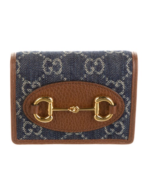 Gucci Compact Snap GG Denim Compact Wallet
