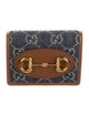 Gucci Compact Snap GG Denim Compact Wallet