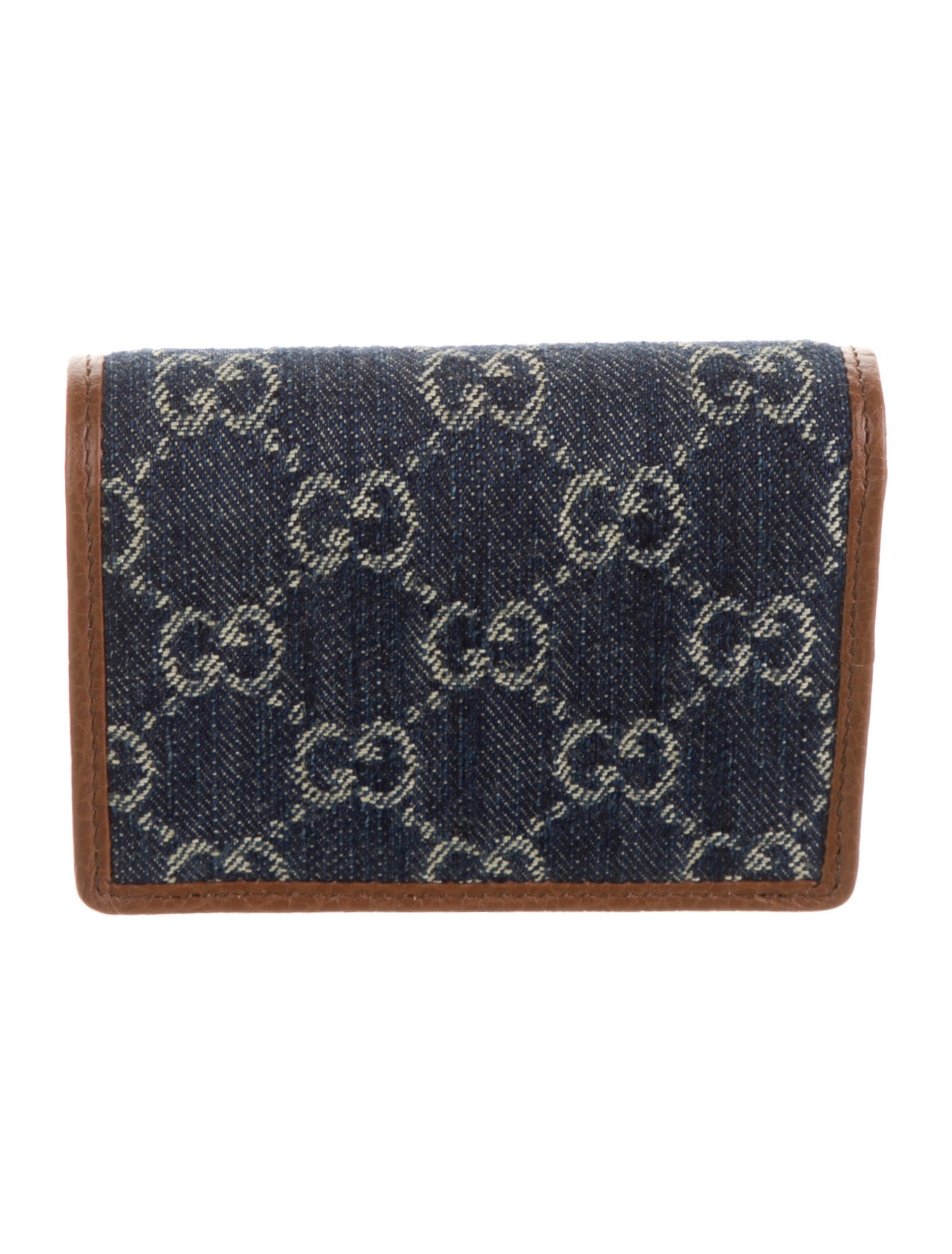 Gucci Compact Snap GG Denim Compact Wallet