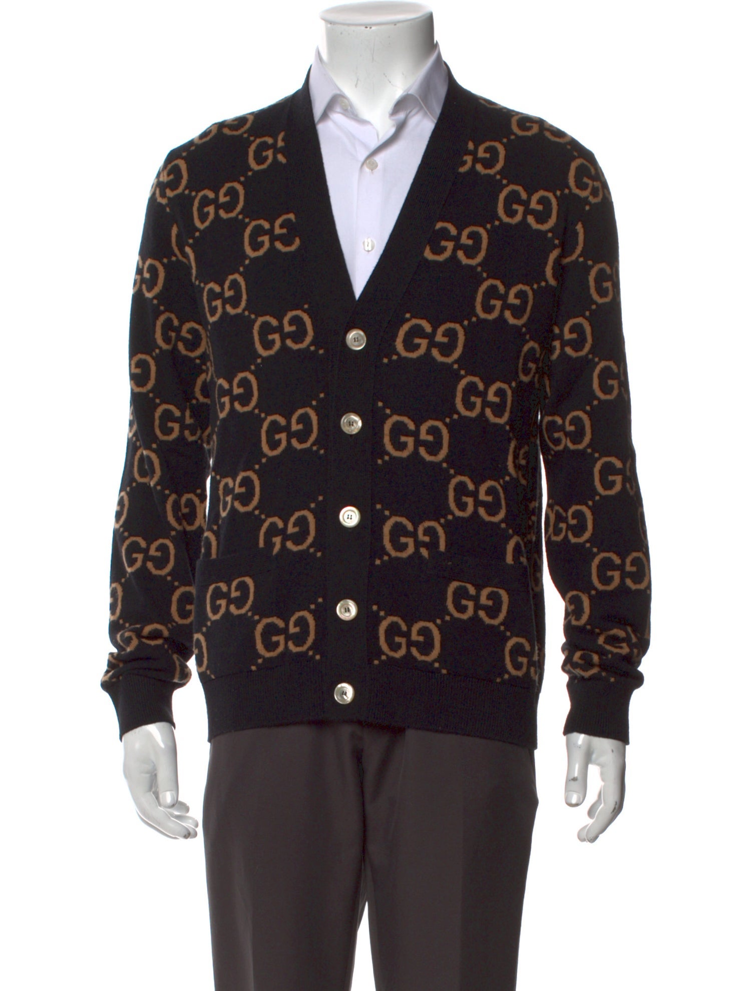 Gucci GG Logo Wool Cardigan