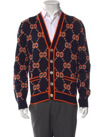 Gucci Interlocking G Logo V-Neck Cardigan