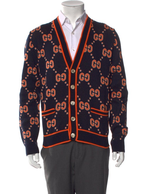 Gucci Interlocking G Logo V-Neck Cardigan