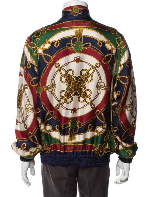 Gucci Silk Printed Bomber Jacket