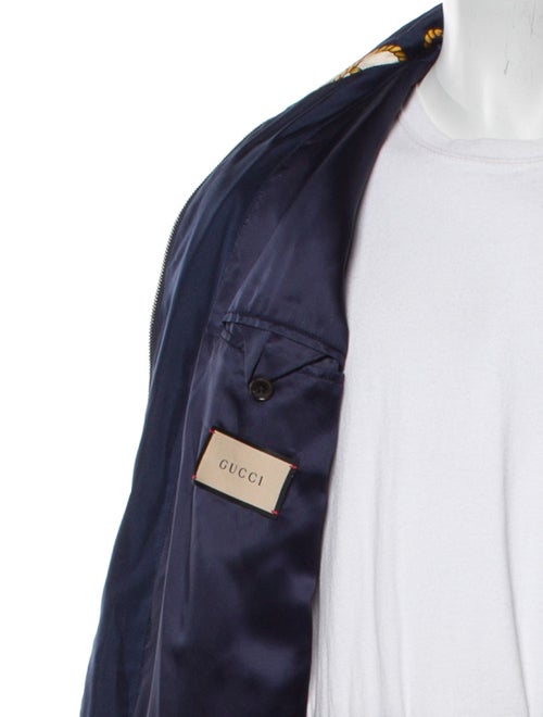 Gucci Silk Printed Bomber Jacket