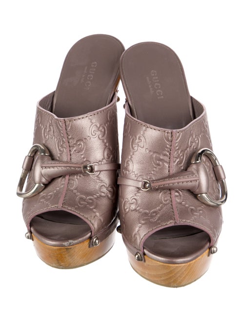 Gucci Hasler Horsebit Accent Leather Mules