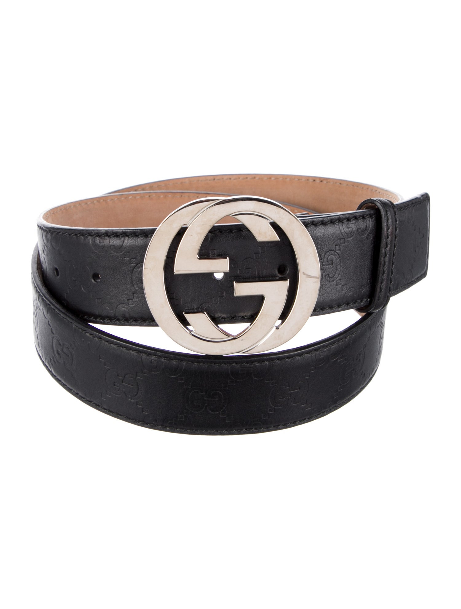 Gucci Interlocking G Logo Leather Belt