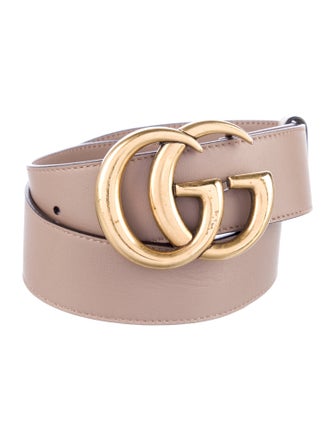 Gucci Double G Logo Leather Belt
