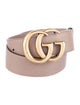 Gucci Double G Logo Leather Belt