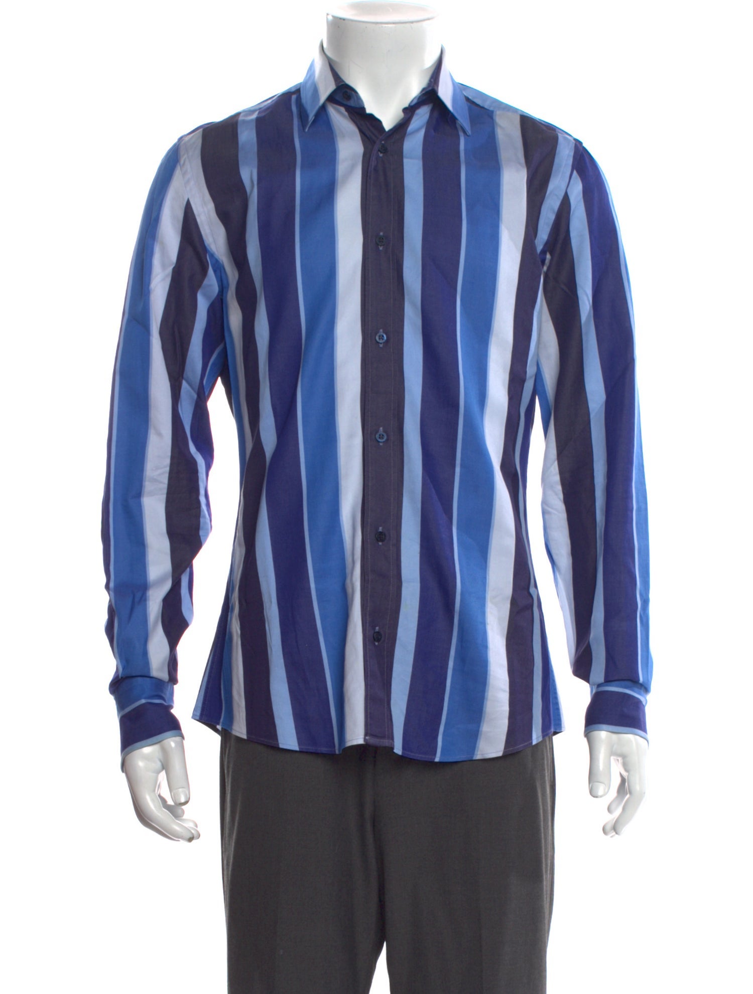 Gucci Striped Long Sleeve Dress Shirt