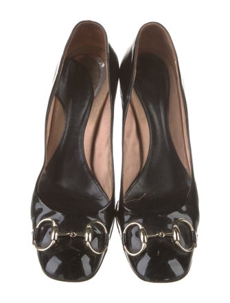 Gucci Horsebit Accent Patent Leather Pumps