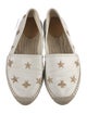 Gucci Bee Accent Leather Espadrilles