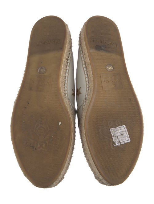 Gucci Bee Accent Leather Espadrilles