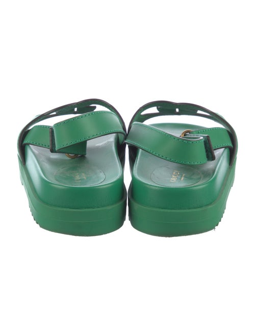 Gucci Interlocking G Logo Leather Slingback Sandals