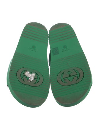 Gucci Interlocking G Logo Leather Slingback Sandals