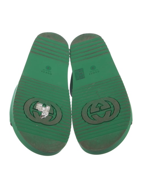 Gucci Interlocking G Logo Leather Slingback Sandals