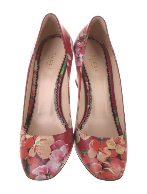 Gucci Blooms Print Leather Pumps