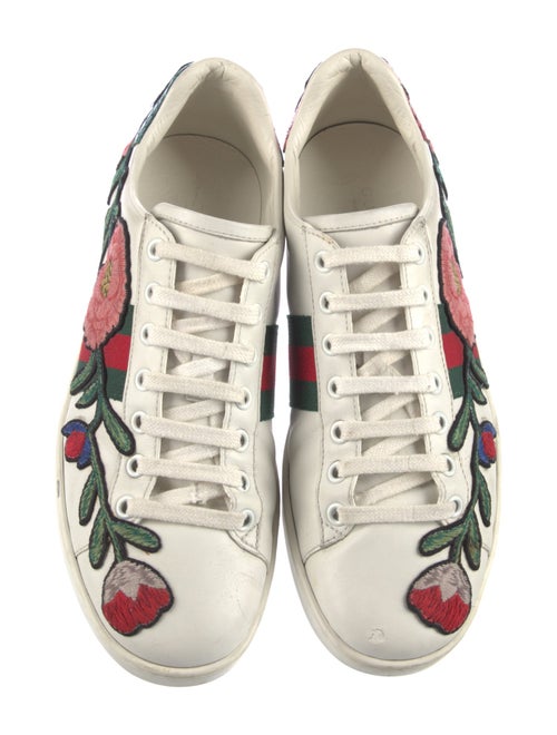 Gucci Web Accent Leather Sneakers