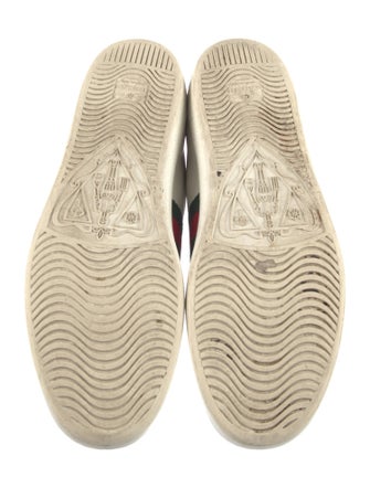 Gucci Web Accent Leather Sneakers