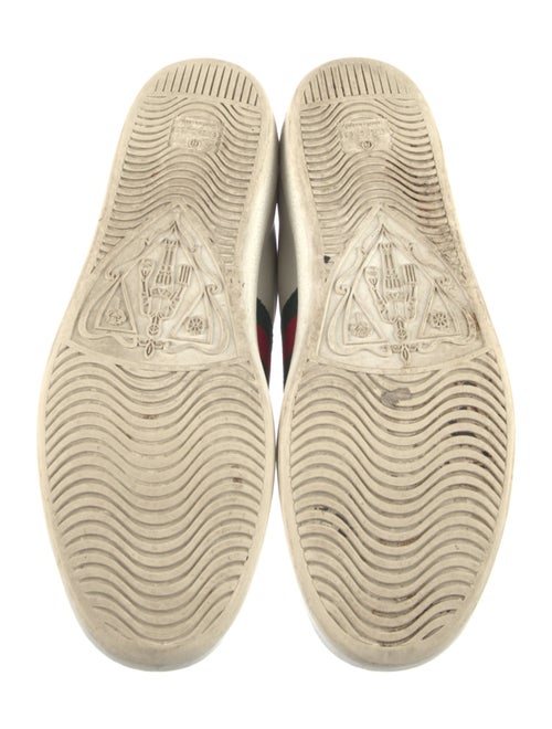Gucci Web Accent Leather Sneakers