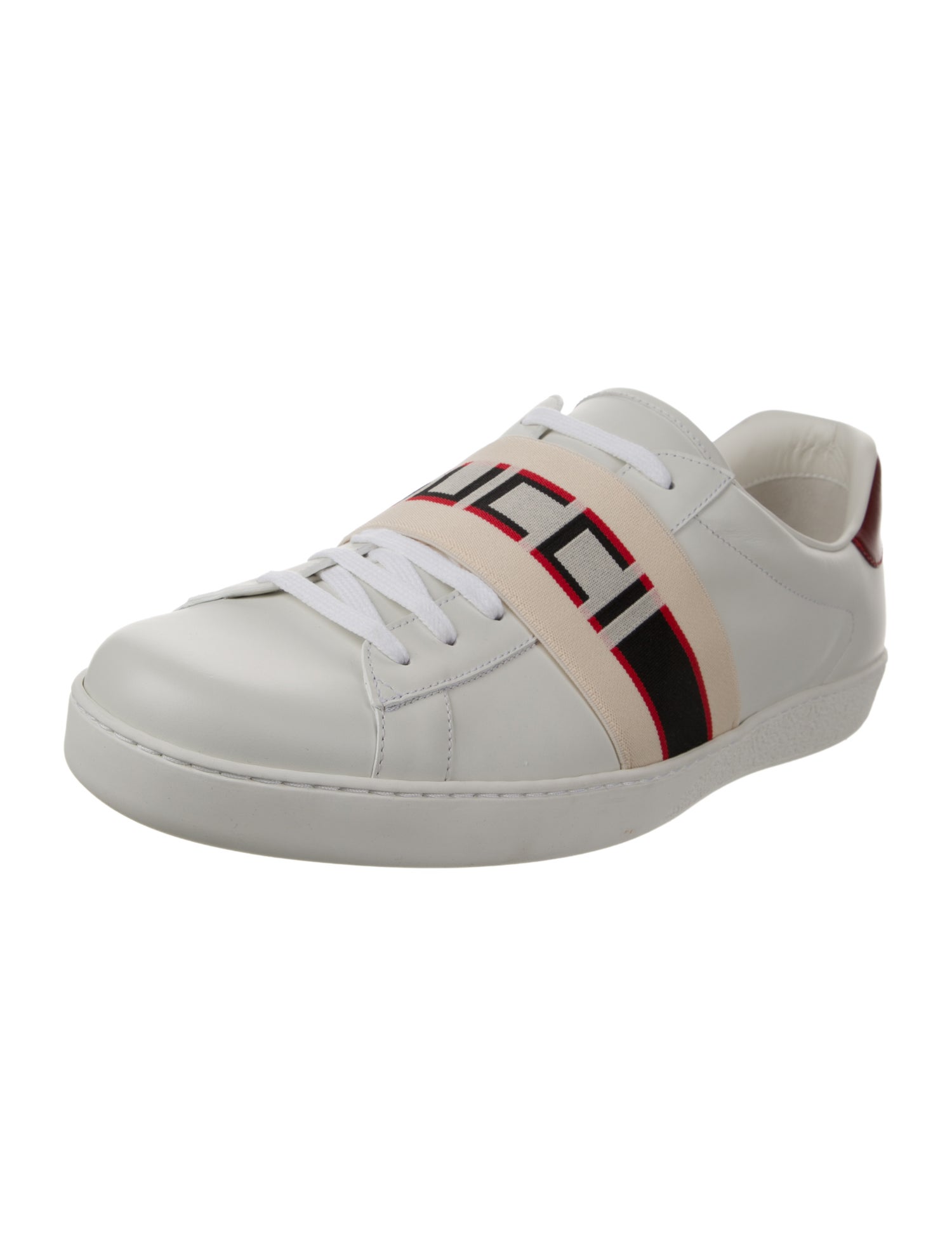 Gucci Sylvie Web Accent Leather Sneakers