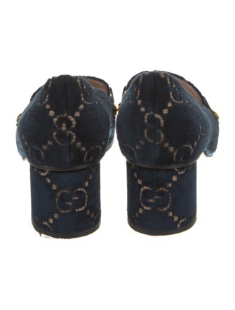 Gucci GG Logo Velvet Pumps