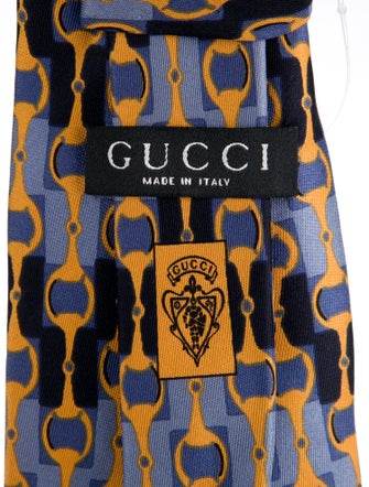 Gucci Pattern Print Silk Tie