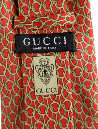 Gucci Pattern Print Silk Tie
