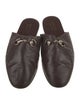Gucci Horsebit Accent Leather Slippers