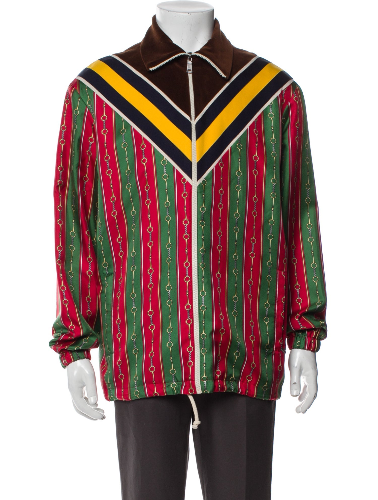 Gucci Web Accent Striped Jacket