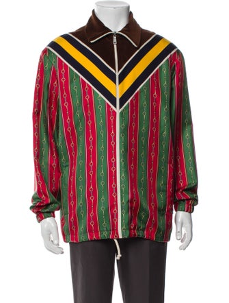 Gucci Web Accent Striped Jacket
