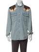 Gucci Double G Logo Long Sleeve Denim Shirt