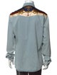 Gucci Double G Logo Long Sleeve Denim Shirt