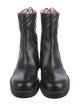 Gucci Double G Logo Leather Moto Boots