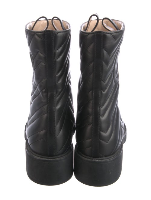 Gucci Double G Logo Leather Moto Boots