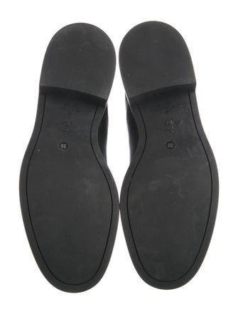 Gucci Double G Logo Leather Moto Boots